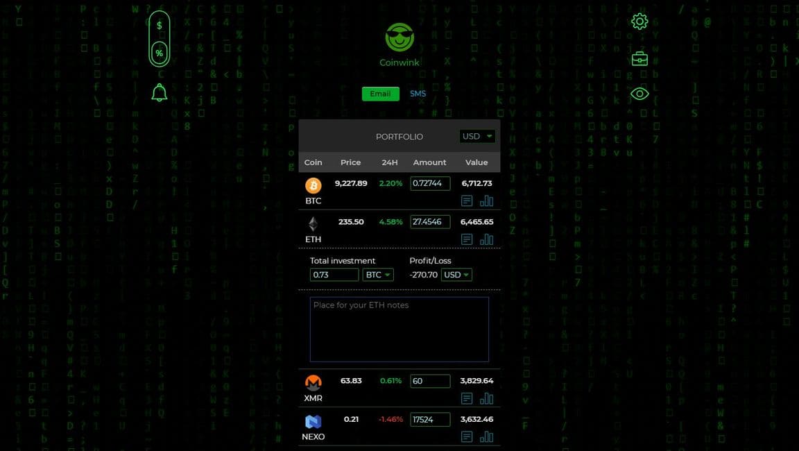 code Website matrix