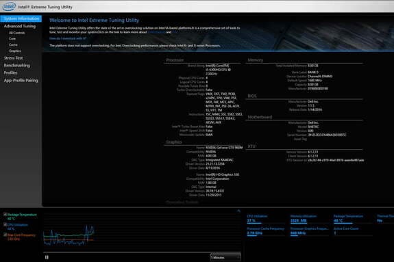 CPU Intel: Extreme Tuning Utility