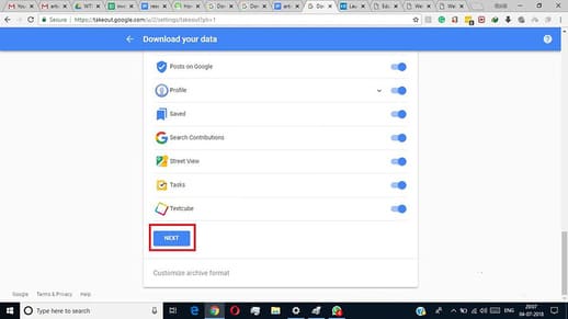 Download tất cả dữ liệu của bạn từ Google