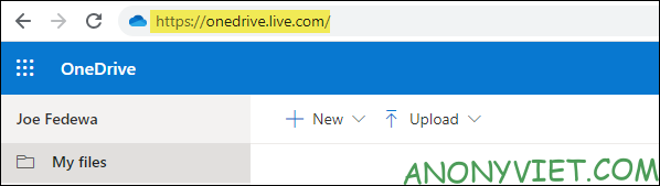 web OneDrive trên Windows