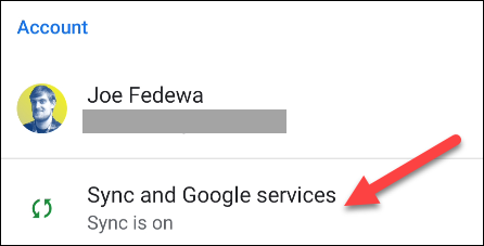 Sync and Google Services