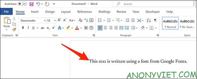 Cách sử dụng Google Font trong Microsoft Word 23