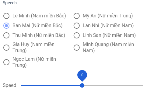 chọn giọng nói