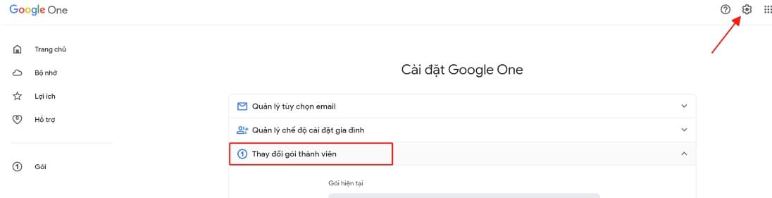 thay doi goi thanh vien google one 27k