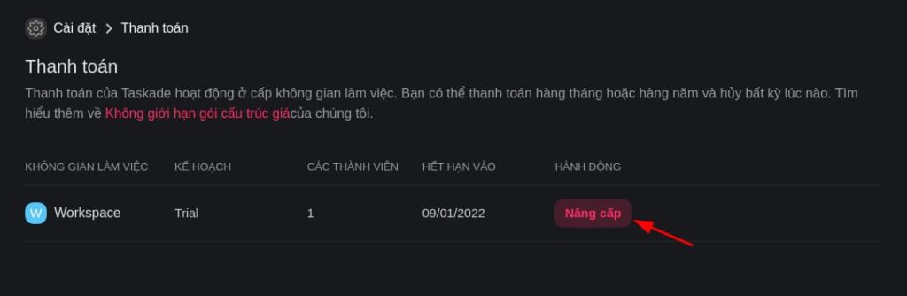 Code miễn phí vĩnh viễn trang web Taskade 10