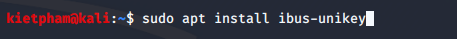 Hướng dẫn cài bộ gõ tiếng Việt trên Kali Linux mới nhất bằng ibus-unikey 13