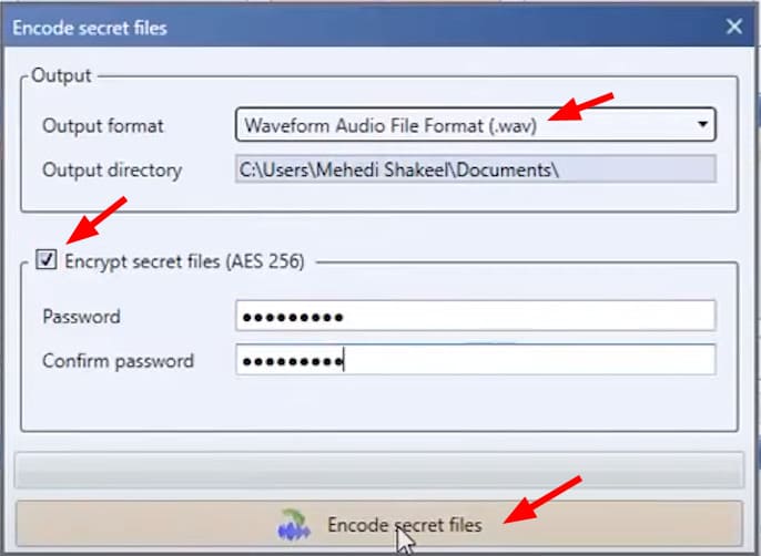 Encode secret files