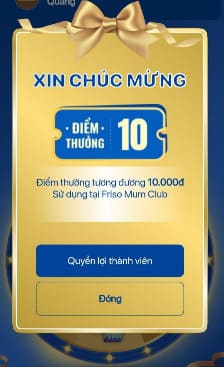 nhận điểm thưởng 10k friso