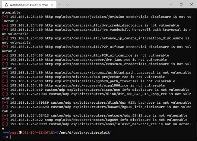 hack router bằng Routersploit