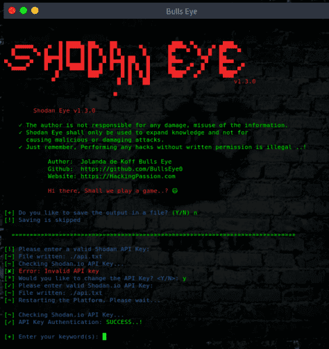 tìm dữ liệu bằng shodan eye