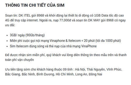 Cách nhận 2 sim 4G ITelecom miễn phí 11