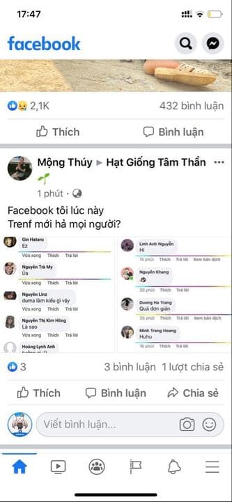 Cách comment đường kẻ 7 màu trên Facebook 7