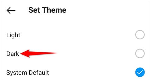 Cách bật Dark Mode trên Instagram 15