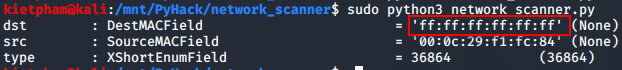 [PyHack] Bài 3: Network Scanner - Quét thông tin mạng 61