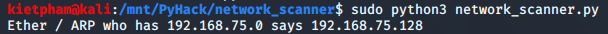 [PyHack] Bài 3: Network Scanner - Quét thông tin mạng 65