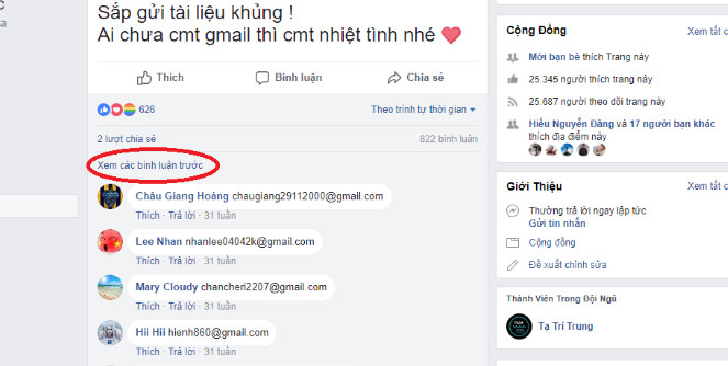 Cách lấy Email (Gmail) hàng loạt từ bình luận Facebook