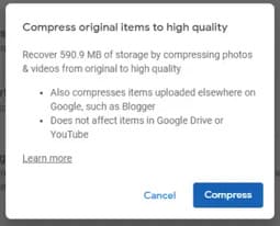 nén ảnh google photos