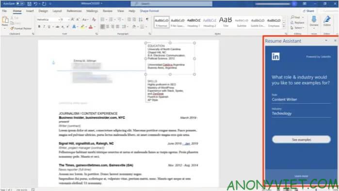 Sử dụng Resume Assistance để nhận trợ giúp từ LinkedIn
