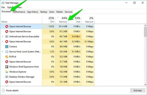 Cách khắc phục lỗi ngốn RAM trong Windows 10