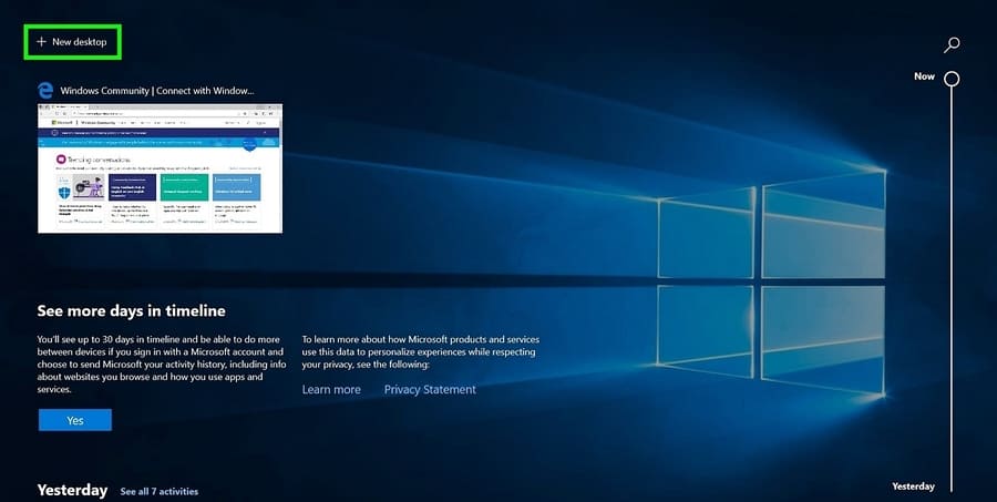 cách dùng desktop ảo windows 10