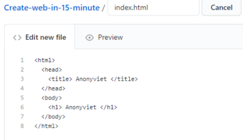 Cách tạo Website bằng Github đơn giản trong 15 phút 12