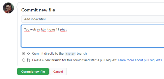 tạo trang web bằng github trong 15 phút