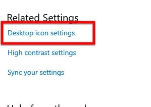 Desktop Icon Settings