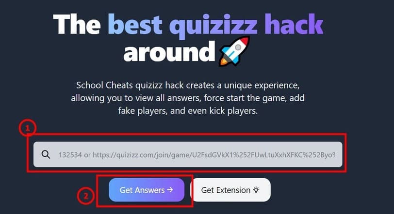 lấy đáp án Quizizz