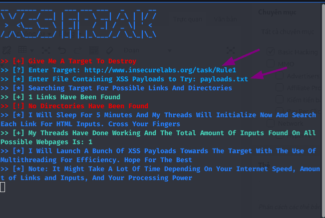 Cách dùng XSS-Freak để khai thác lỗ hổng XSS tự động 5