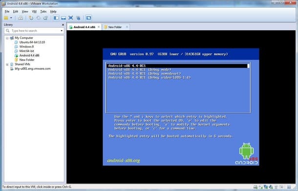 Android trên Vmware