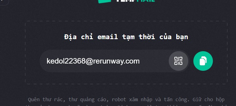 Mail ảo - Tempmail