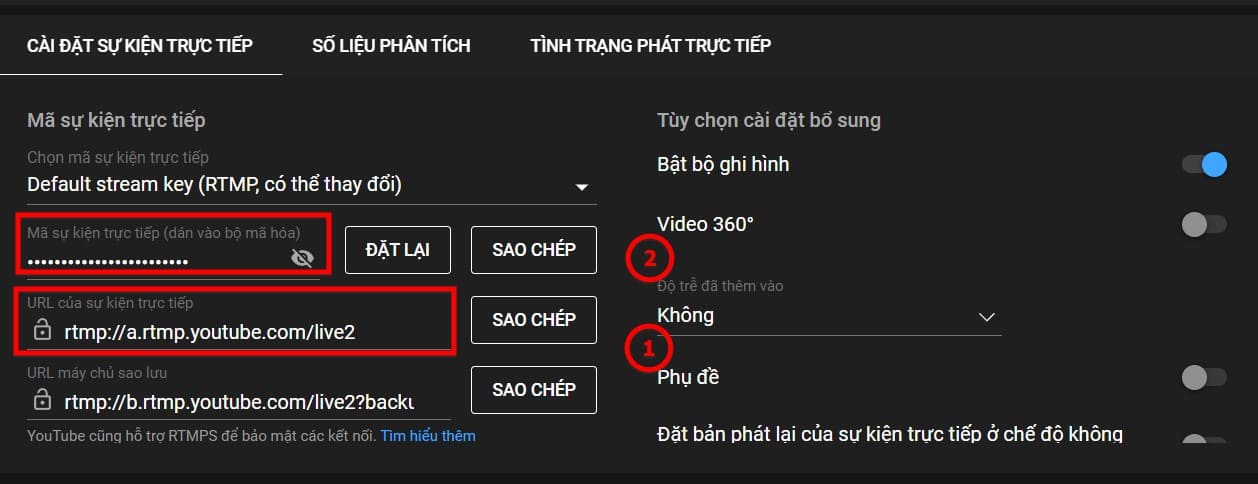 Lấy mã sự kiện