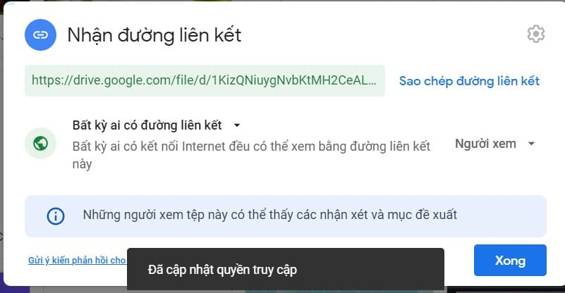 Chia sẻ đường liên kết