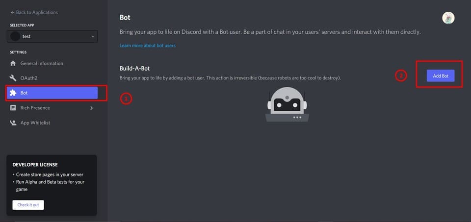 add new bot cho discord