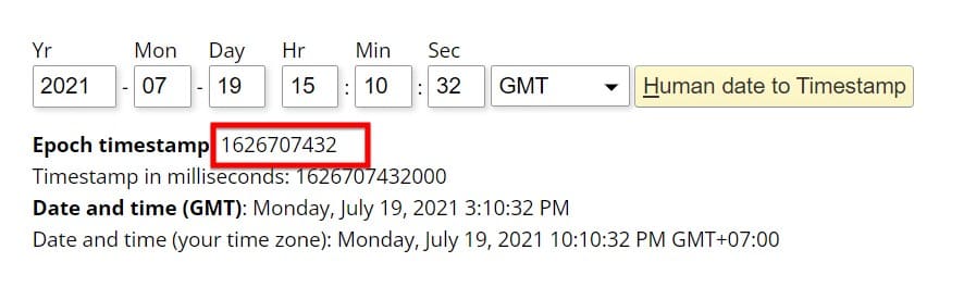 copy phần Epoch timestamp