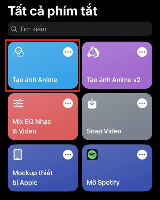 biến ảnh thành Anime bằng phím tắt iPhone