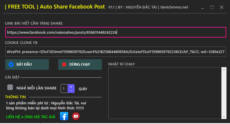 tăng lượt chia sẻ bài viết với Auto Share Facebook