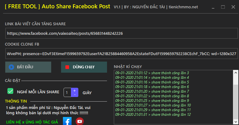 hack share fb với Auto Share Facebook