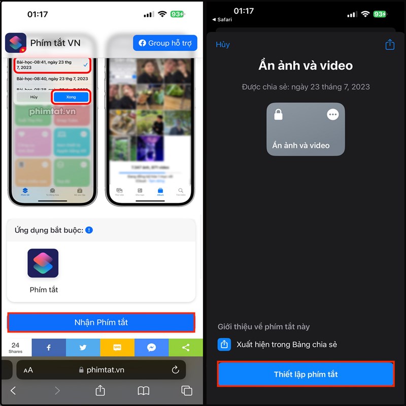 Cách ẩn ảnh và video trên iPhone