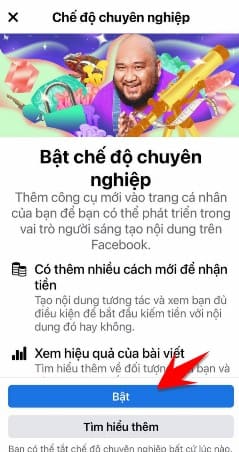 cach bat che do chuyen nghiep fb kiem tien