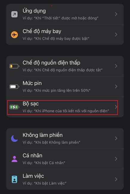 Cách cài định vị iPhone mỗi khi cắm sạc