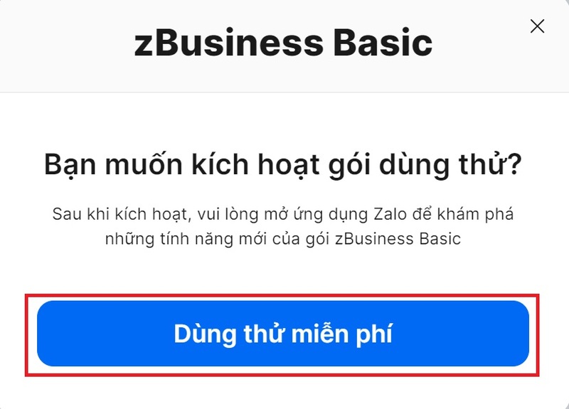 Cách đăng ký tài khoản Zalo ZBusiness