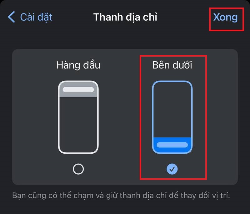 Cách di chuyển thanh địa chỉ Chrome xuống dưới