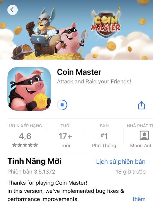 Cách hack lượt Spin Coin Master