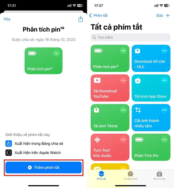 cách kiểm tra pin iPhone bằng phím tắt