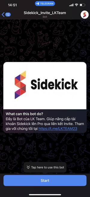 Cách nâng cấp Sidekick Pro