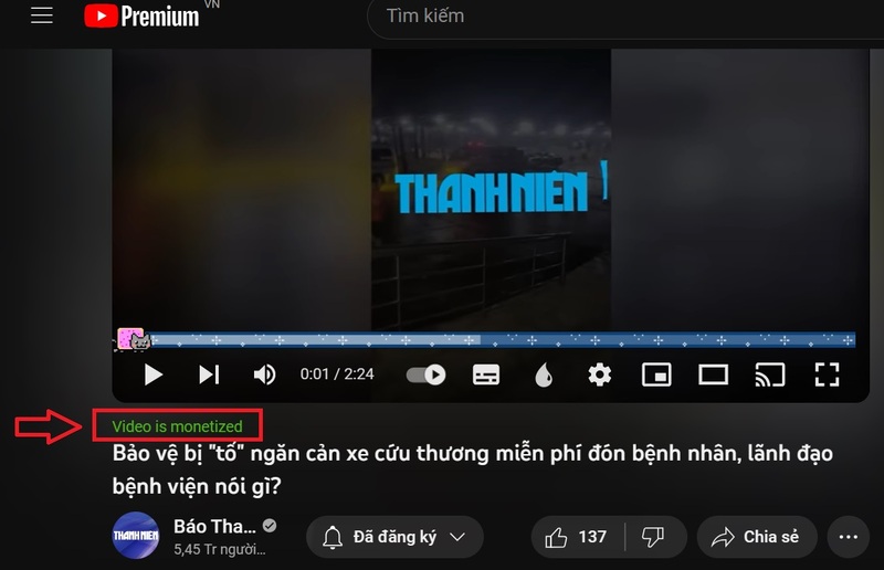 Cách nhận biết kênh Youtube bất kỳ đã bật kiếm tiền