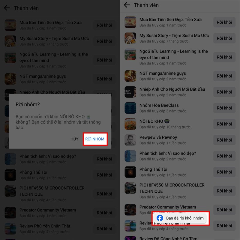 Cách rời nhiều nhóm trên Facebook cùng lúc