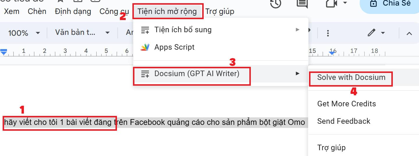 Cách sử dụng ChatGPT trên Google Docs