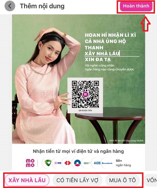 Cách tạo ảnh QR bằng AI trên MoMo